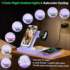 Dual Phone Foldable Wireless Charging Station for Apple, Couple&Family Use - Image 5