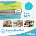 AIDEA Microfiber Cleaning Cloth-100PK, Soft Microfiber Towels for Cars, Absorbent Cleaning Rags, Lint-Free Streak-Free Wash Cloths for House, Kitchen, Window(12in.x12in.) (Pack of 2) - Image 2