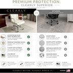 Tempered Glass Office Chair Mat for Carpet & Hardwood, 42" x 42", Clear - Image 6