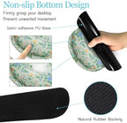 LIMKRIAN Floral Desk Mat Set, Cute Green Mouse Pad with Gel Wrist Rest - Image 4
