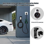EV Charger Holder and Control Box Holder Set, Wall-Mount Electric Vehicle Charger Storage, Nozzle Holster Dock and Cable Organizer Combination for SAE J1772 Connector - Image 2