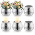 6 PCS Disco Ball Vase, Candle Holder 3.9X3.74 Inch Multifunctional Pencil Cup Disco Flower Vase Centerpieces for Wedding Centerpieces,Birthday,Office,Bedroom Classroom Decor by Unknown