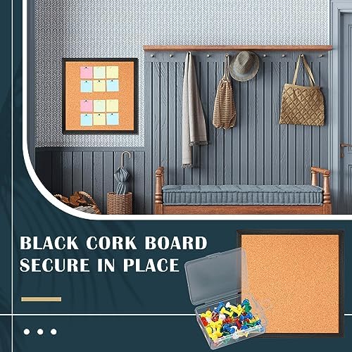 Thyle 6 Pcs Small Cork Bulletin Board 12 x 12, Framed Corkboard 1/2 Thick Vision Board Small Square Pin CorkBoard Decor Display Organizer for Wall Home Office School (Pack of 2) - Image 5