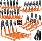 Housolution Steel Garage Hooks - 30Pack Anti-Slip Coating, Orange by Housolution