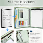 Leathario Portfolio Binder, Padfolio Organizer, 3 Ring Binder with Zipper - Image 4