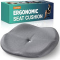 Memory Foam Seat Cushion with Pressure Relief for Office Chair, Car, Wheelchair, and Sofa, Doctor Recommended Orthopedic Cushion for Tailbone Pain, Sciatica, Hip Back Support, Non Slip, Grey by Cxprctpu
