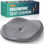 Memory Foam Seat Cushion with Pressure Relief for Office Chair, Car, Wheelchair, and Sofa, Doctor Recommended Orthopedic Cushion for Tailbone Pain, Sciatica, Hip Back Support, Non Slip, Grey by Cxprctpu