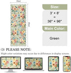 DUKINO 3x8 Kitchen Runner Rug, Soft Floral Washable Rug for Hallway, Green - Image 2