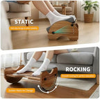 Foot Rest for Under Desk at Work, 3-in-1 Reversible Rocking Footrest Adjustable Foot Stool, Ergonomic Footrest for Under Desk, for Home, Office and Gaming, 5 Adjustable Heights, with Washable Cover - Image 3