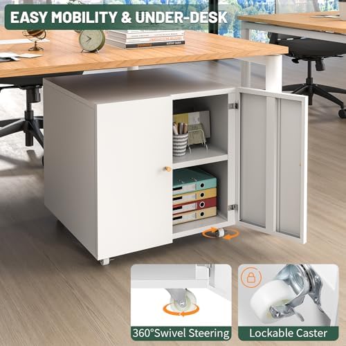 Large Rolling Printer Stand with Storage,Printer Table for Home Office - Image 6