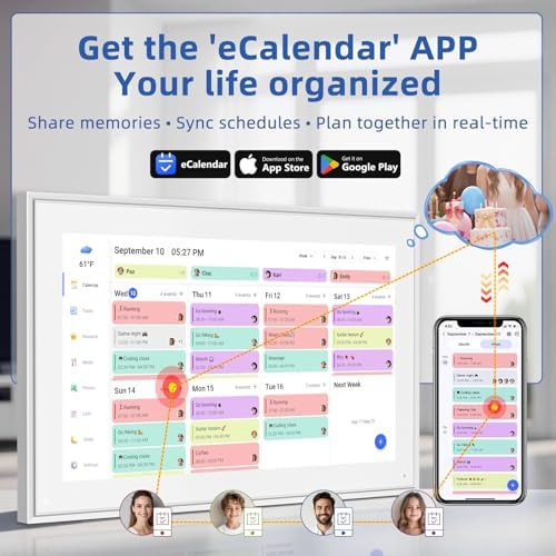 21.5" Digital Wall Calendar with Chore Chart & Planner - Image 4