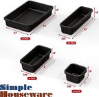 Simple Houseware Interlocking Desk Drawer Bins Organizer, 42 Packs, Black - Image 7