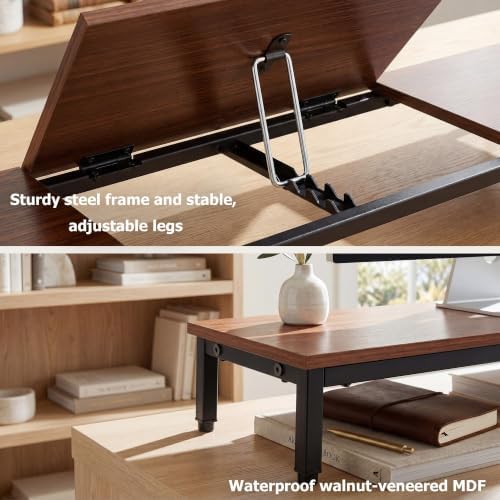 Loomie 39-Inch Dual Monitor Stand Riser with Adjustable Laptop Stand - Image 4
