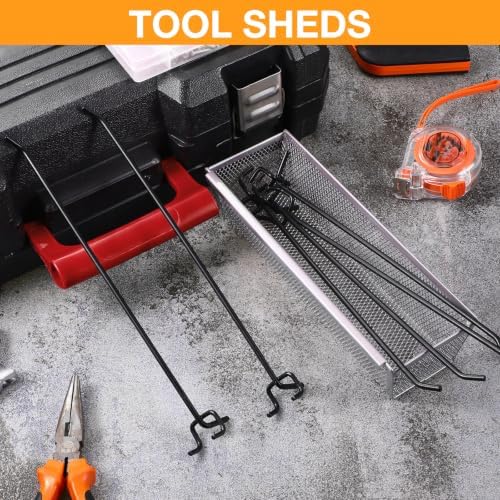 Shimeyao 200 Pcs Peg Board Hooks Stainless Steel Pegs,10 Inch,Black - Image 7