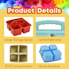 ALINK Plastic Classroom Caddy Organizer with Handle, 6-Pack 4 Compartments - Image 3