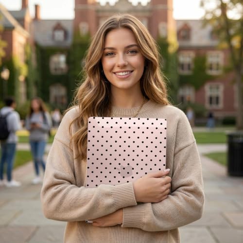 DONGKE Case for MacBook Pro 13 Inch (2026-2020 Models A2338 M2 M1/A2251/A2289), Chalk Pink Polka Dots Hard Shell Case with Keyboard Protector, Compatible with Retina Display and Touch Bar - Image 4