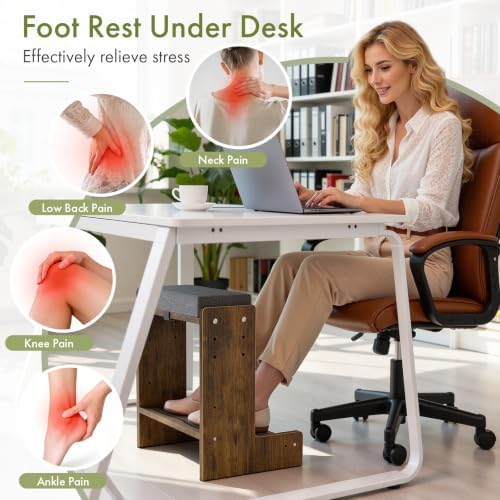 Adjustable Double Step Foot Rest Under Desk - Image 3