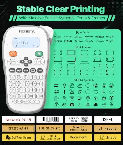 Rongta TH110 Handheld Label Maker Machine 12mm Laminated Labeler - Image 3