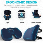 FORTEM Seat Cushion & Lumbar Support for Office Chair, Wheelchair, Car - Image 6