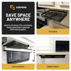 KEEPERS Anything Keeper — Compact 11x10in Under-Cabinet Slide-Out Drawer, Hidden Steel Organizer for K-Cups & Desk Items, RV & Small Kitchen — Black - Image 2