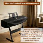 88-Keys Keyboard Dust Cover for Yamaha Extra Large P Series P515/P525/P120/P120S/P200/P255/P-S500, Waterproof Dustproof Anti-Scratch Cover Fit Yamaha 88-Key Electronic & Weighted Digital Piano - Image 4