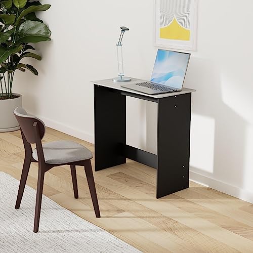 Furinno Simplistic Small Desk, 31.3" Wide Gaming Desk, Rectangular Computer Desk with Rounded Edges, Office Desk for Home Office, Bedroom, Study Room, Dorm, French Oak - Image 2