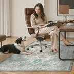 36"x60" Office Chair Mat for Hardwood Floor, Non-Slip Washable Cyan - Image 7