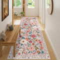 DUKINO 3x8 Kitchen Runner Rug, Washable Rug for Hallway Non Slip, Beige by DUKINO