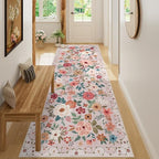 DUKINO 3x8 Kitchen Runner Rug, Washable Rug for Hallway Non Slip, Beige by DUKINO