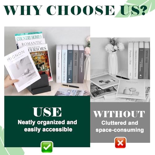4 Tier Wood Brochure Display Stand 6 x 9 inch Black Brochure Holder Pamphlet Display Stand for 5.5 x 8.5 inch 5 x 7 inch Booklets Menus Postcard Holder Multi Purpose Organizer - Image 4