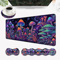Desk Mat, Mouse Pad with Wrist Rest, 4-in-1 Large Mouse Pads for Desk, Ergonomic Mouse Pad and Keyboard Wrist Rest Gaming Keyboard Mat for Office,Magic Mushrooms by EFGWSDER