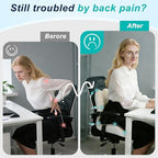Seat Cushion for Office Chair, Ergonomic Cushion with Lumbar Support Pillow - Image 5