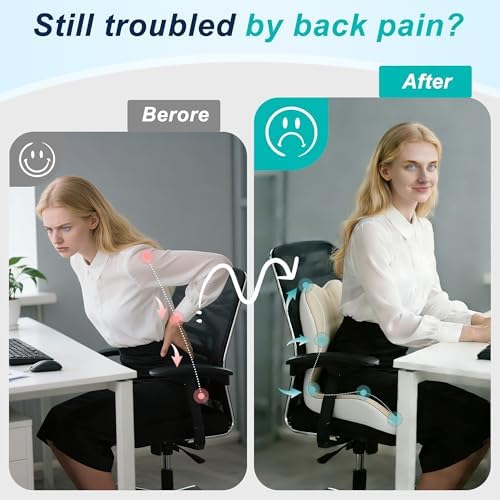 Seat Cushion for Office Chair, Ergonomic Cushion with Lumbar Support Pillow - Image 5