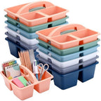 Potchen 12 Pack Caddy Organizer with Handle Plastic Table Supply Caddy Bulk by Potchen