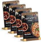 PPH-Sisy 4 Pack Acrylic Sign Holders 8.5 x 11 with Wood Base, Tabletop Display Sign Stand for Menu Flyer Poster, Clear Acrylic Paper Frame for Restaurant Coffee Shop Hotel Office Exhibition by PPH-SisyPurchaseNow