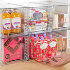 Vtopmart 2 Pack Large Stackable Storage Drawers, Clear - Image 5