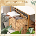 2 Pack Letter Size Hanging File Box, Water Hyacinth Wicker File Organizer - Image 4