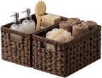 GRANNY SAYS Wicker Storage Baskets for Shelves, Brown Wicker Baskets, 2Pack by GRANNYSAYS