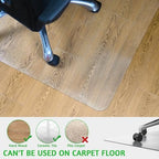 100pointONE Office Chair Mat- 46" x 72" Clear Floor Protector Mat for Rolling Chair, Easy Glide Desk Chair Mat for Hardwood Floor - Image 4