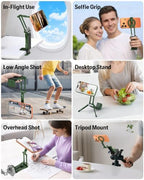 OMOTON TP02-Pro 5 in 1 Magnetic Phone Holder for Vlogging Essentials, Green - Image 5