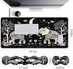 Keyboard Wrist Rest+Mouse Wrist Pad+Desk Pad Set,Memory Foam Ergonomic Easy Typing Pain Relief for Computer Laptop Office Home - Cute Elephant - Image 4