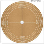 CENNBIE 54 Inches Round Cork Leather Dining Table Mat (Black) - Image 2