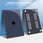 Teryeefi for MacBook Air 13 inch Case M5 M4 M3 M2 (2022-2026 Release) Model A3449 A3240 A3113 A2681, Plastic Hard Shell & Keyboard Cover & Screen Film for MacBook Air 13.6 inch Case - Black Polka Dots - Image 4