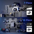 PEGZONE Controller and Headphone Holder Wall Mount, 7pcs, Black - Image 3
