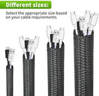Split Wire Loom 1 Inch 50ft, Braided Cable Sleeve for Cable Management, Cord Protector for Pets, TV, Desk & Automotive, Black - Image 5
