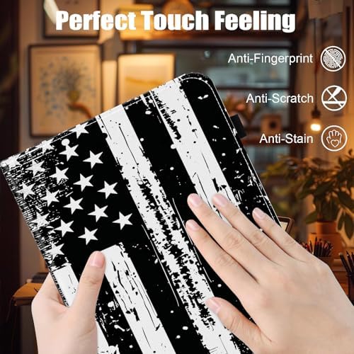 Case for Samsung Galaxy Tab S10 FE Plus 13.1 Inch 2025 Model (SM-X620/X626),Card Slot PU Leather TPU Case Pen Holder Auto Wake Sleep,Vintage American Flag - Image 6