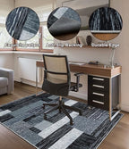 chakme Office Chair Mat for Hardwood Floor, 48"x36" Easy Glide Computer Desk Mat Protector for Rolling Chair Under Desk Rug Nonslip Backing, Machine Wash, (Jigsaw) - Image 5
