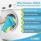 AIDEA Microfiber Cleaning Cloth-400PK, Microfiber Towels for Cars 12"x12" - Image 3
