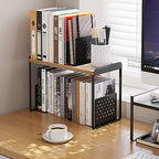 Mitus Stacking Wood Shelf Organizer, Counter Cabinet Storage Rack, 12 inch - Image 2