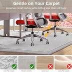 Office Chair Mat for Carpet - 36x48 Inch Plastic Computer Desk Floor Protectors for Chairs Clear Under Desk Rug Pad for Rolling Gaming Chair - Image 4